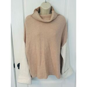 The Native One Boutique Color Block Softly Structured  Cowl Neck Sweater!